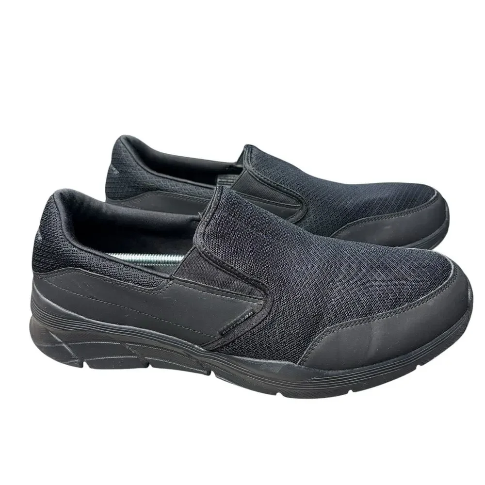 Skechers Men's Size 13 Equalizer 4.0 Persisting Walking Shoes Black Slip On